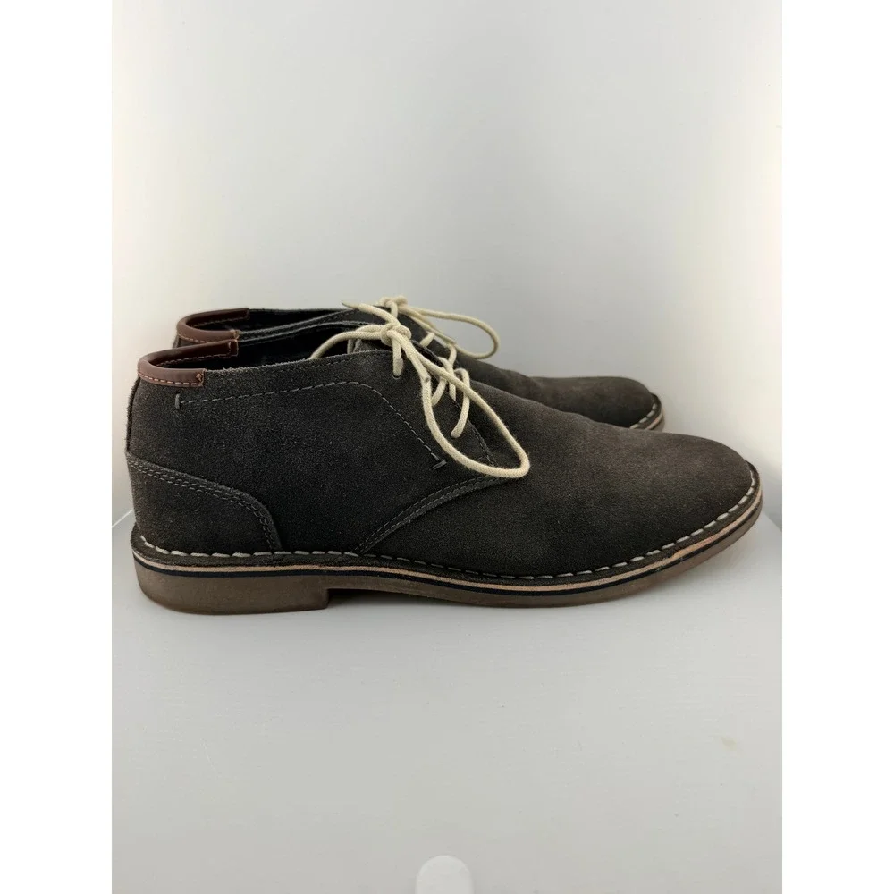 Kenneth Cole Reaction Desert Wind Suede Chukka Boots Charcoal Gray Mens 10.5 M